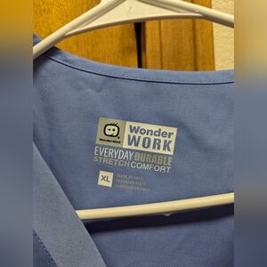 WonderWink Scrub top unisex XL Ceil Blue